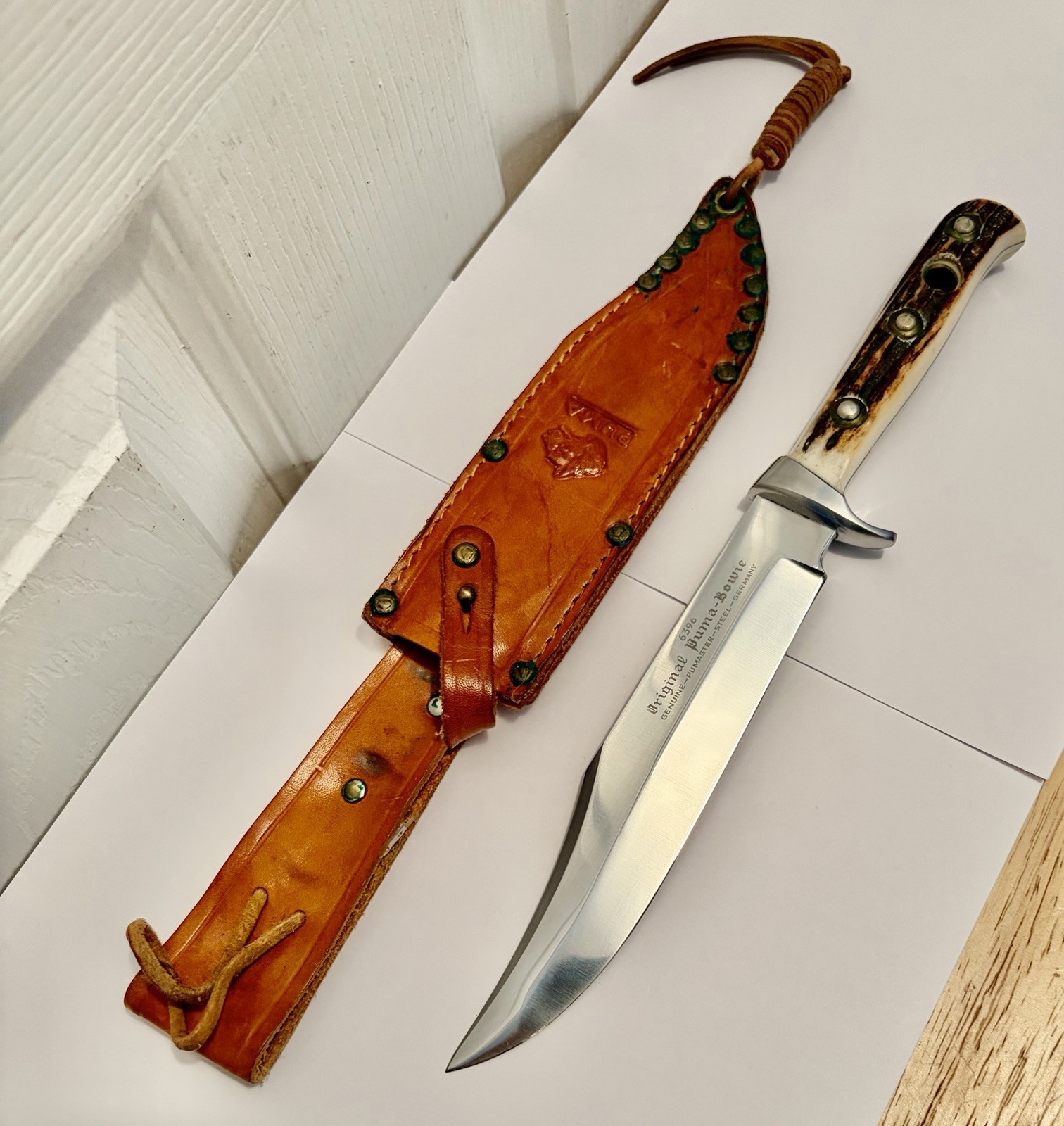 Vintage Pre 1964 PUMA 6396 Pumaster Germany Bowie Knife & Sheath RARE