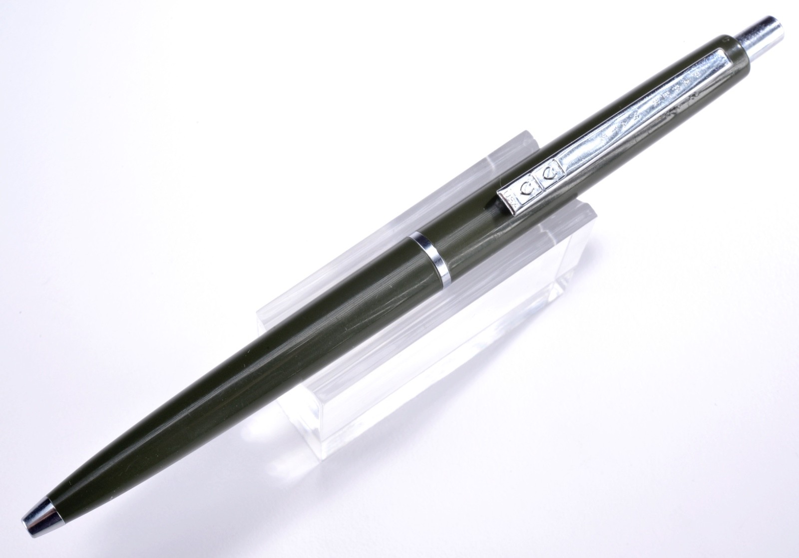 Vintage (c1966) Paper-Mate Ballpoint Hunter Green Pen - Mid-Century Modern #101