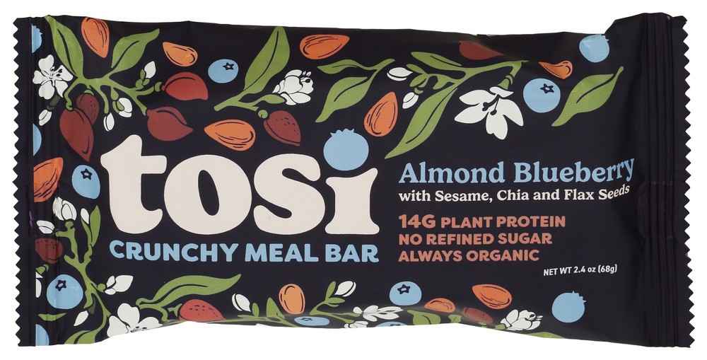 Tosi Bar Almond Blueberry 2.4 Oz Pack Of 12
