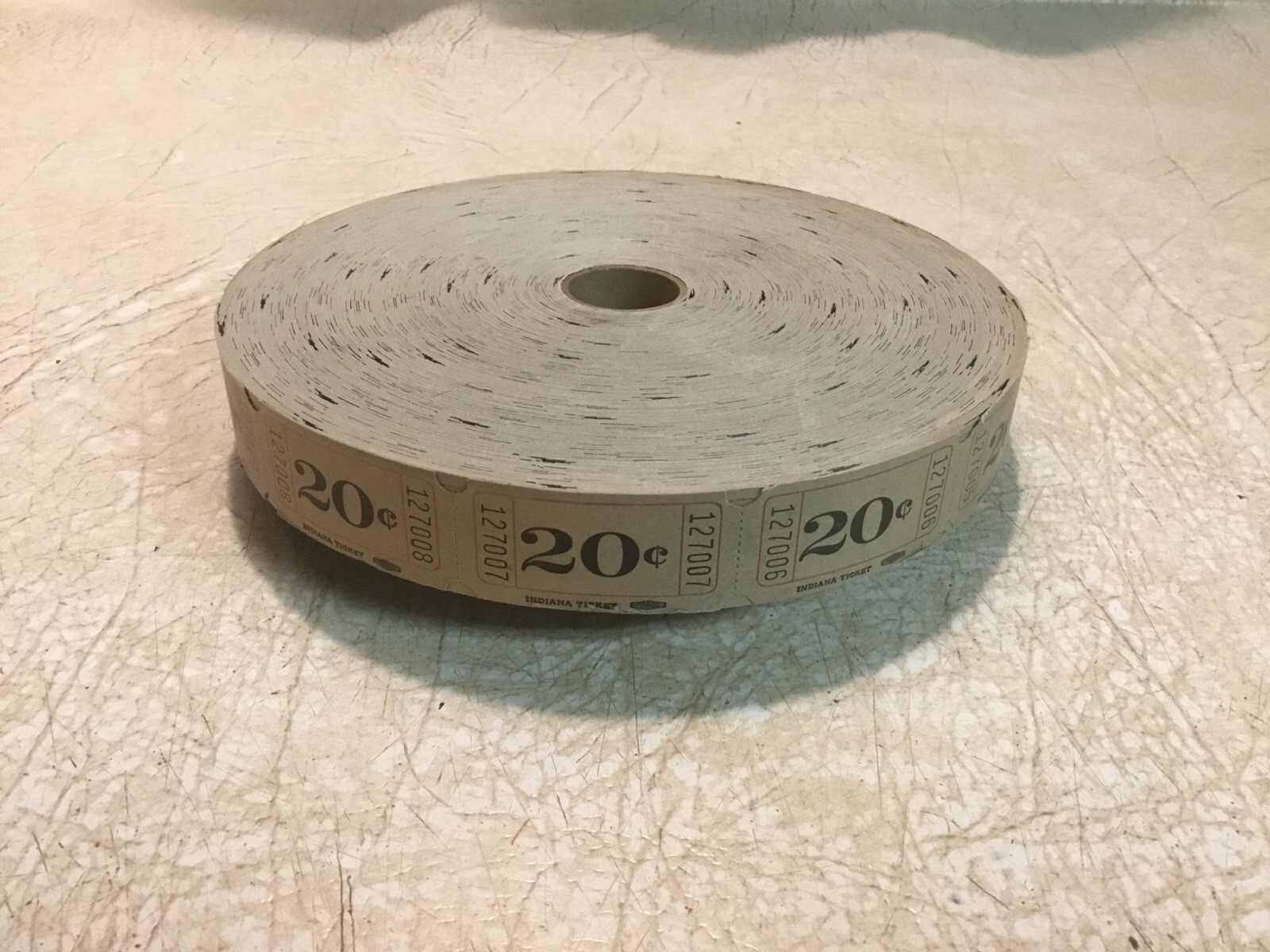 Vintage/antique amusement park ticket Roll 20 Cents NEW Indiana Ticket Company