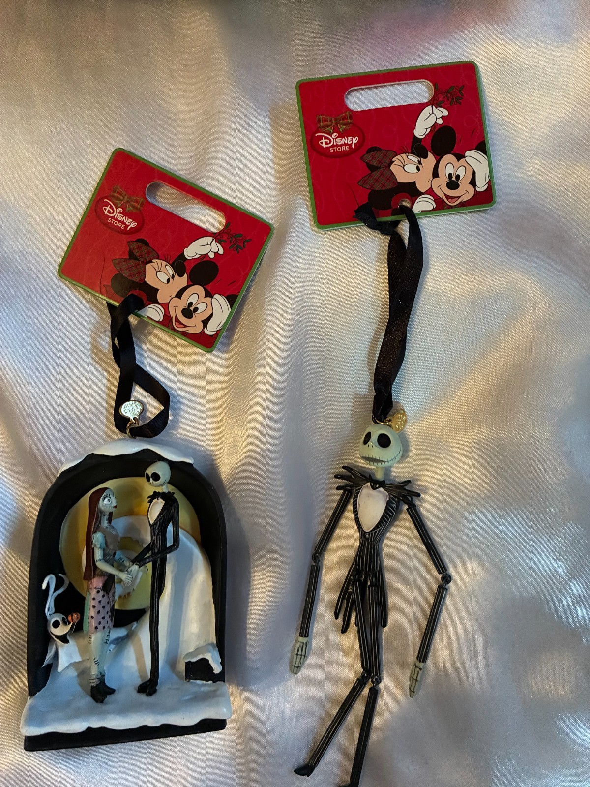 2 Older Disney Store  Nightmare Before Christmas Ornaments New