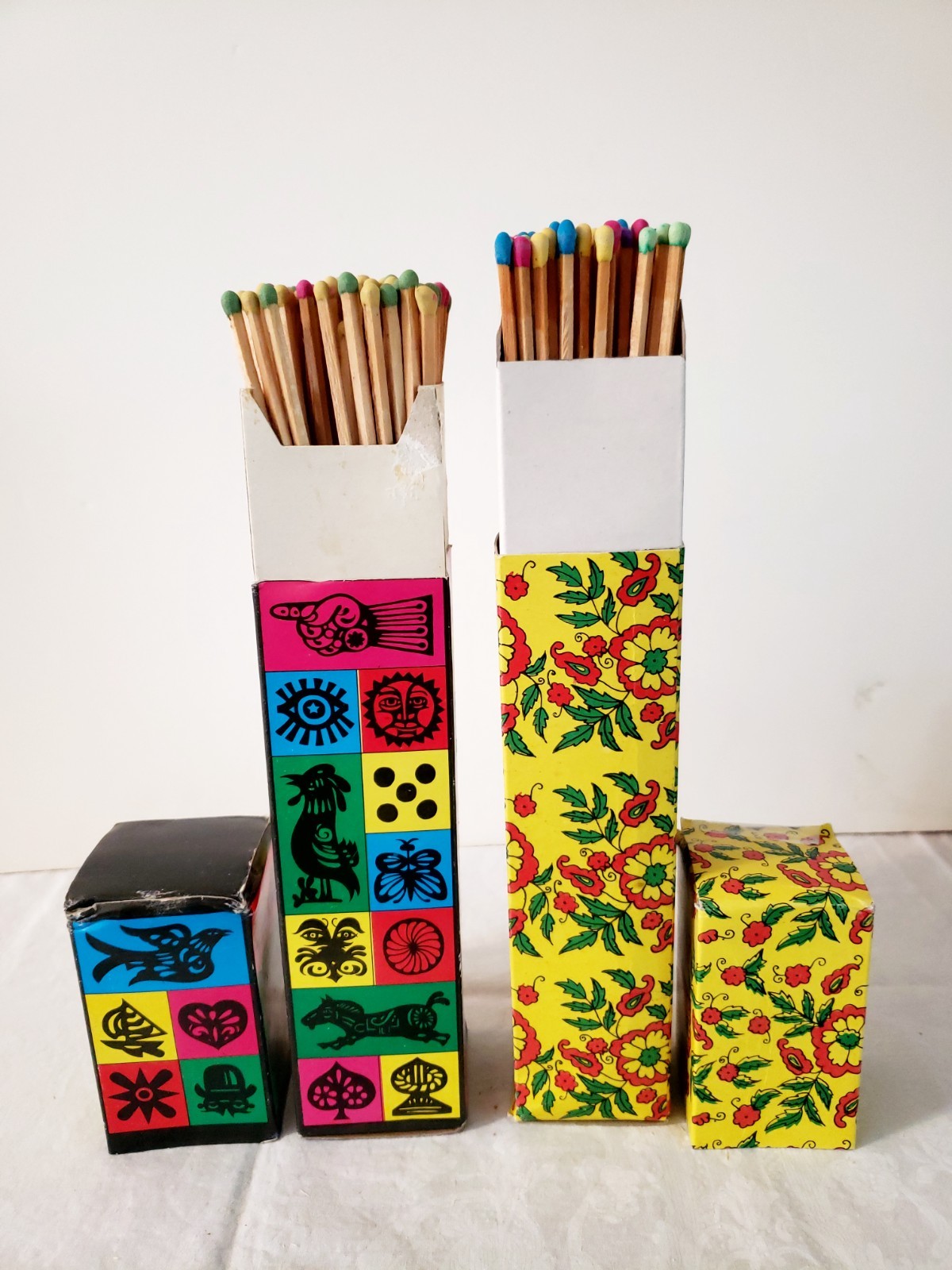 Vintage 11-inch wooden matches for the fireplace