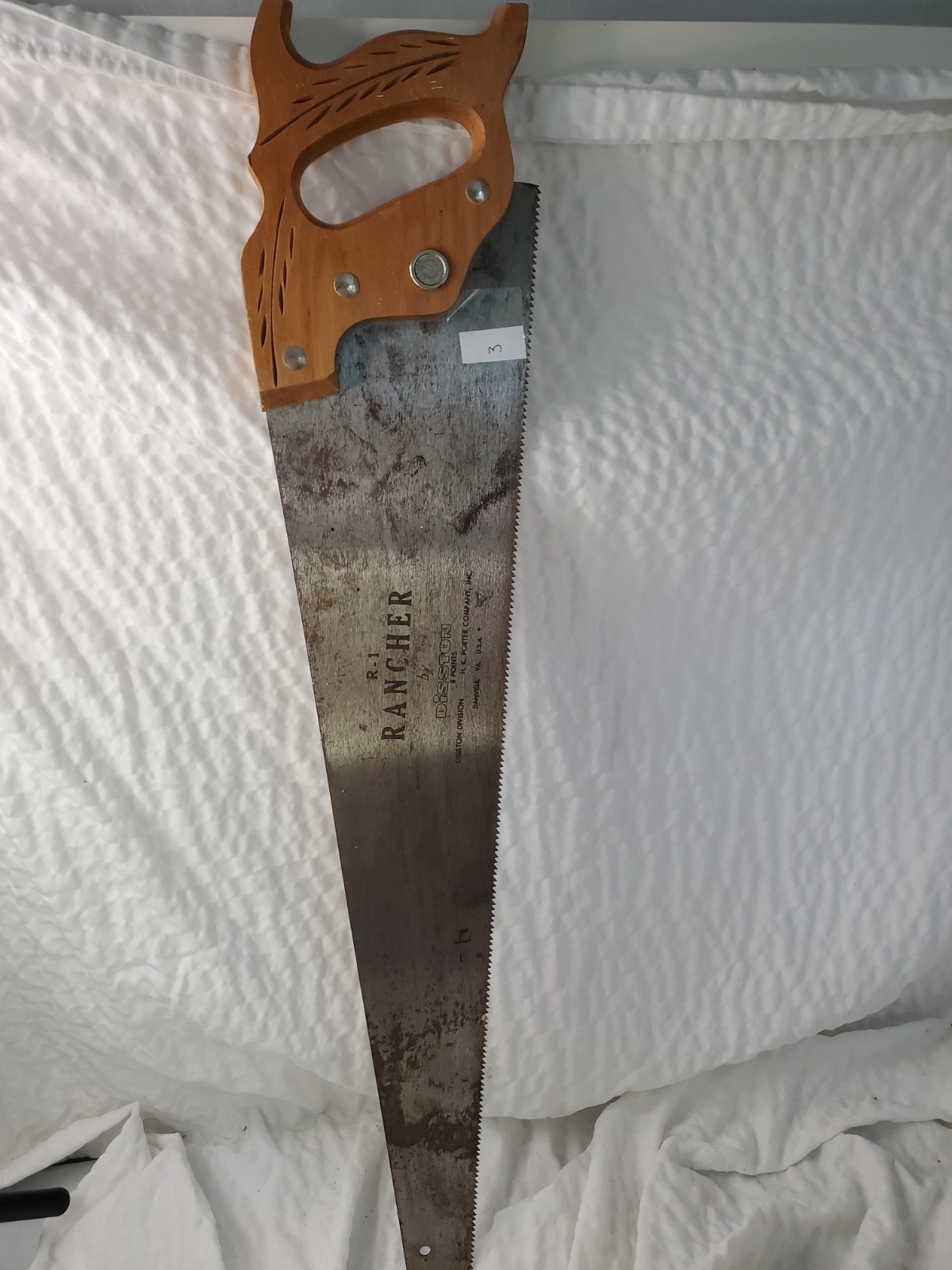 Vintage Disston The Rancher carpenters hand saw 26\