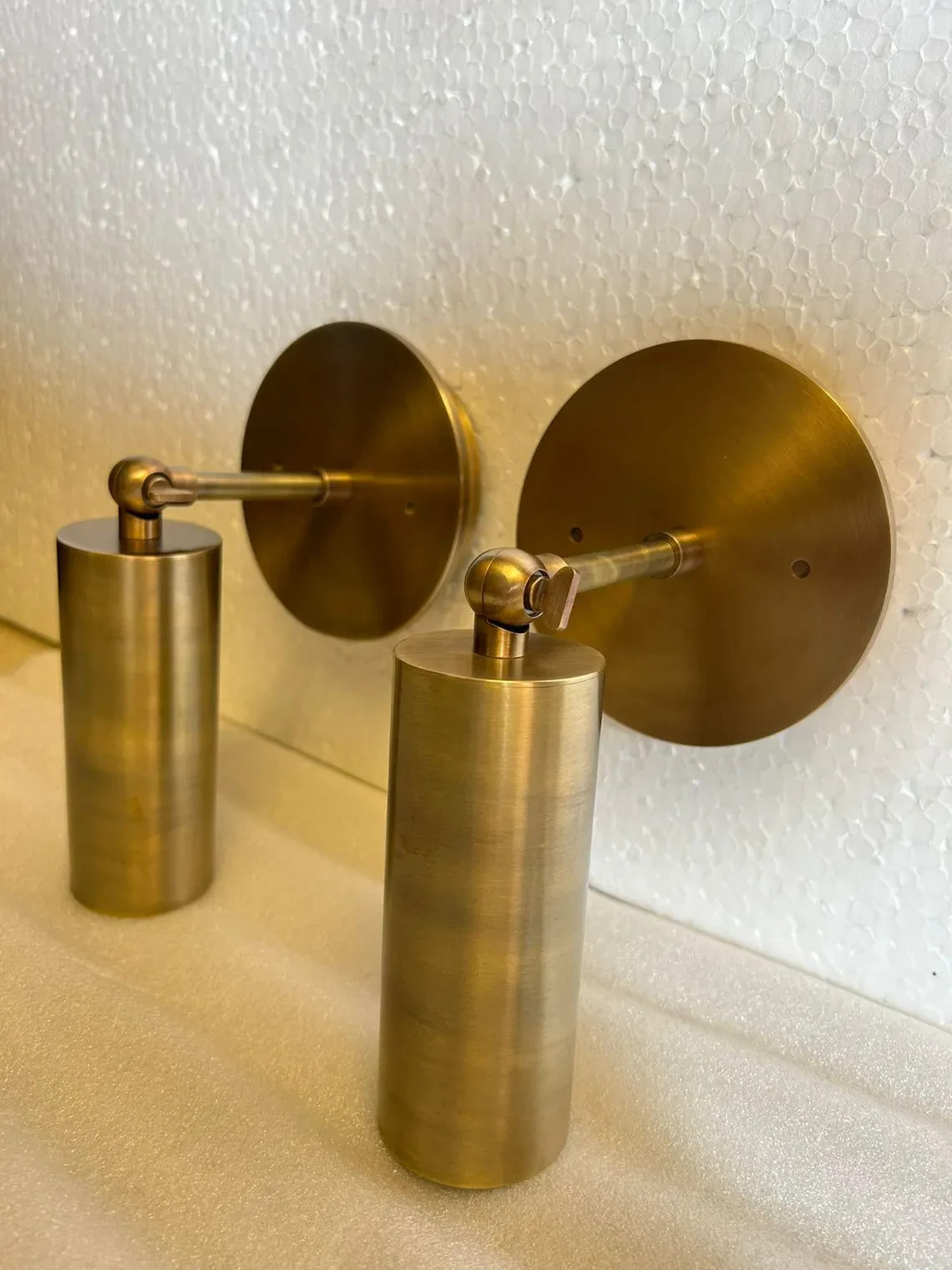 Mid Century Modern Brass Wall Sconce | Brown Brass Vanity Light