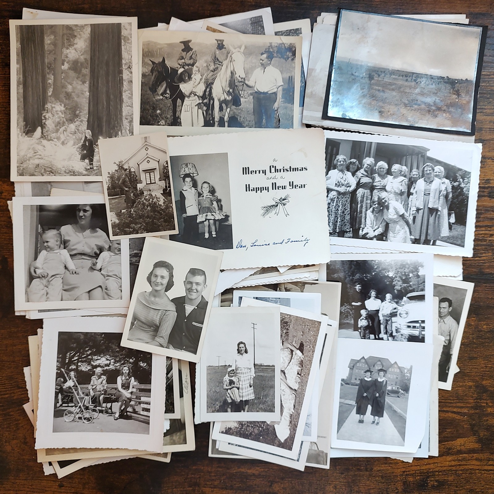 Vintage Black and White LOT OVER 100 Photographs Original Random Found Old Photo