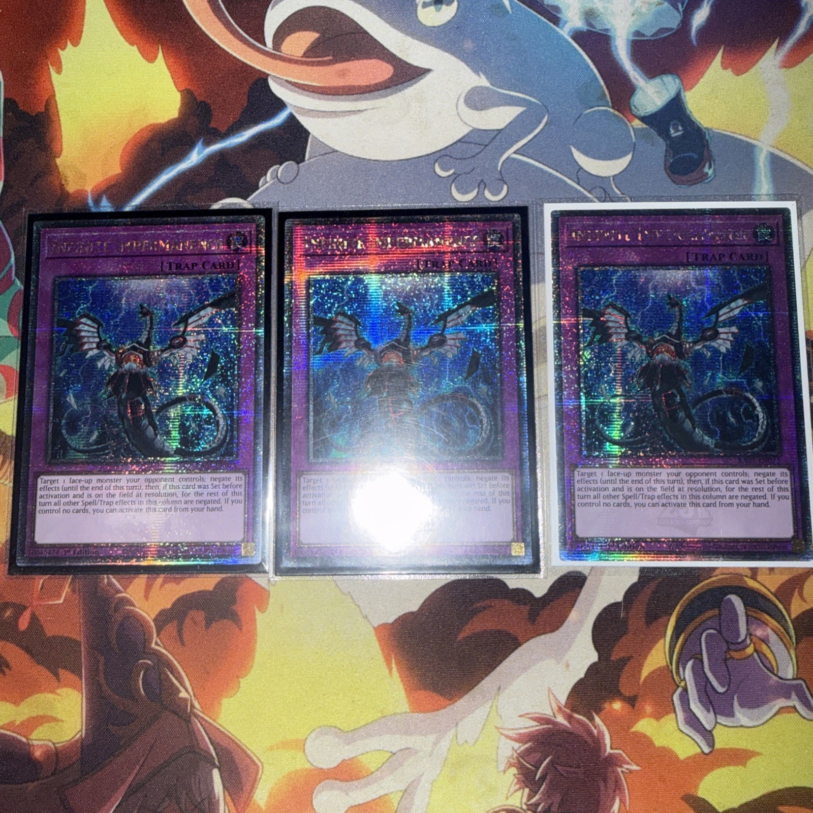 Yugioh: Infinite Impermanence - Quarter Century Secret Rare - RA01-EN075 x3