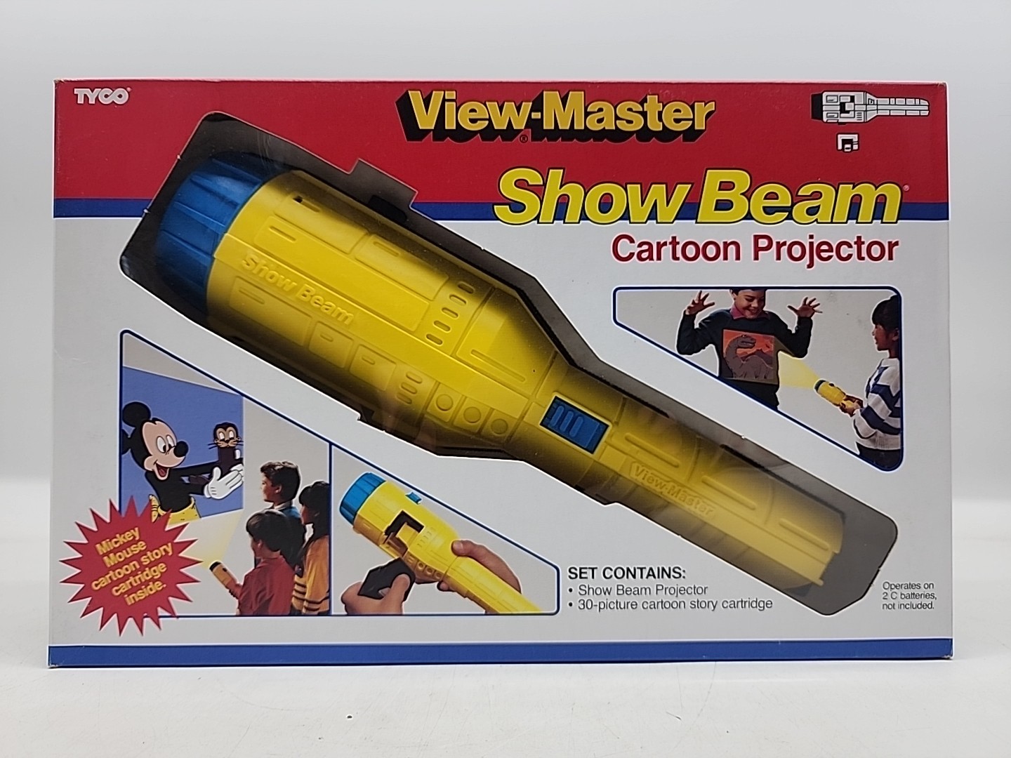 Vintage Tyco viewmaster Show Beam Cartoon Projector Mickey Mouse Cartridge NIB Vintage Tyco viewmaster Show Beam Cartoon Projector Mickey Mouse Cartridge NIB