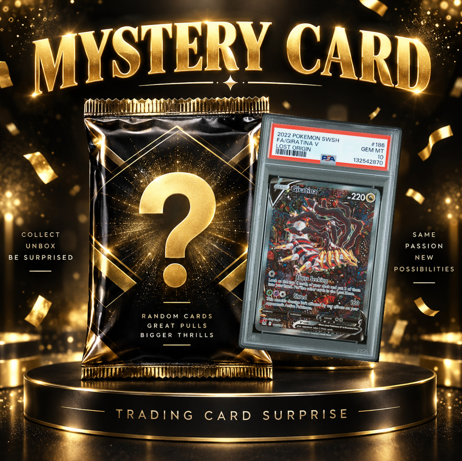 Mystery Pokemon Graded Card - CHASE PSA 10 Giratina PSA / ACE / BGS ONLY
