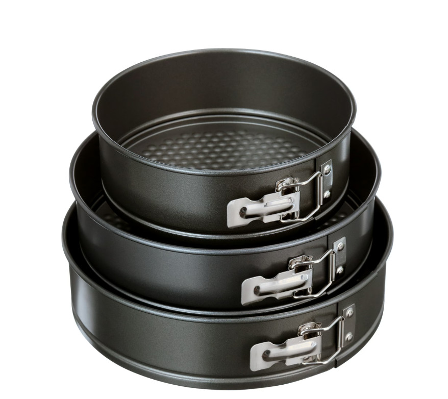 Mainstays 3-Pack Gray Springform Pans 8/9/10 Inch Nonstick Carbon Steel