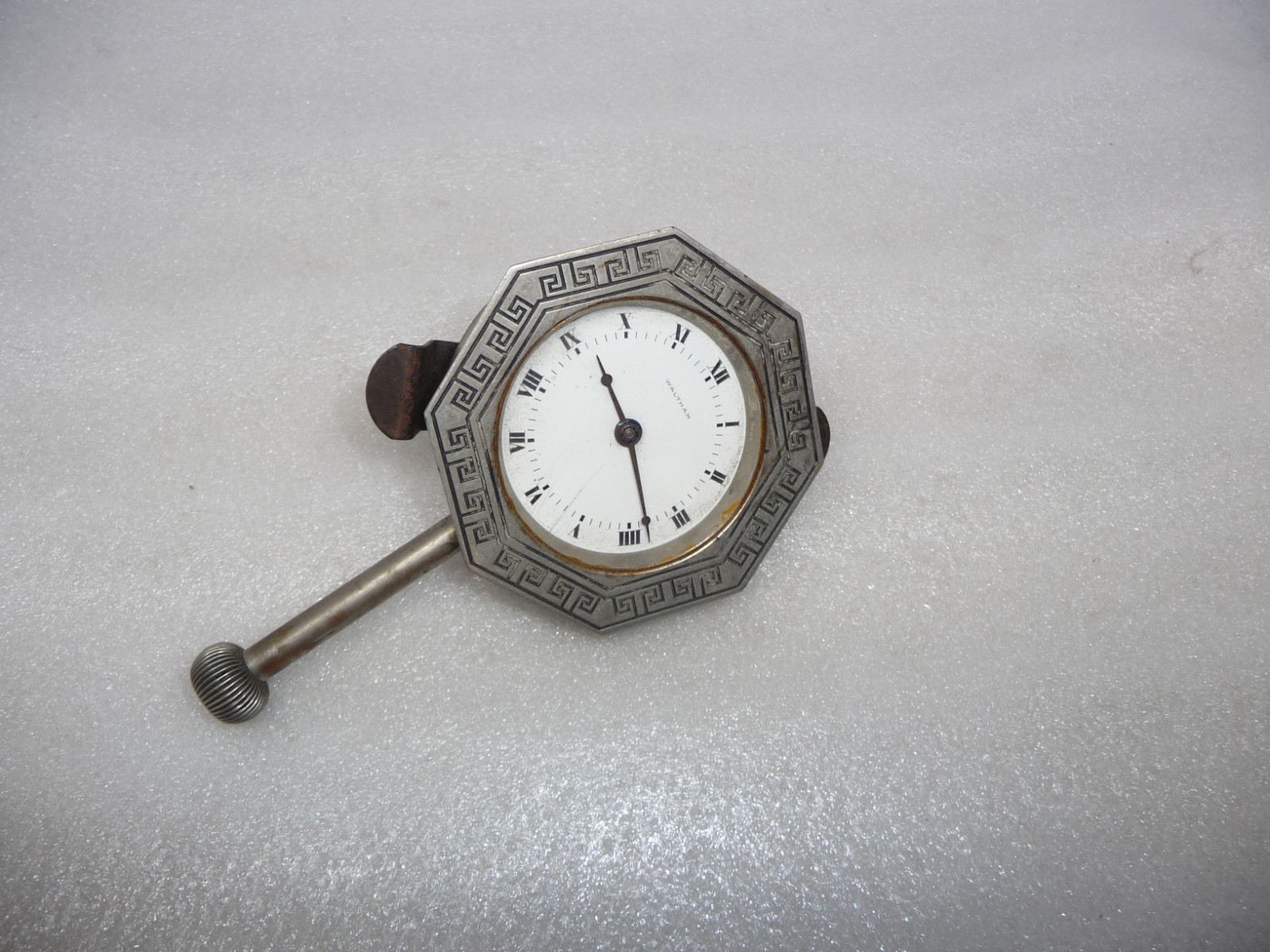 ANTIQUE ORIGINAL WALTHAM WATCH CO AUTOMOBILE CAR DASH CLOCK MADE IN USA L@@K