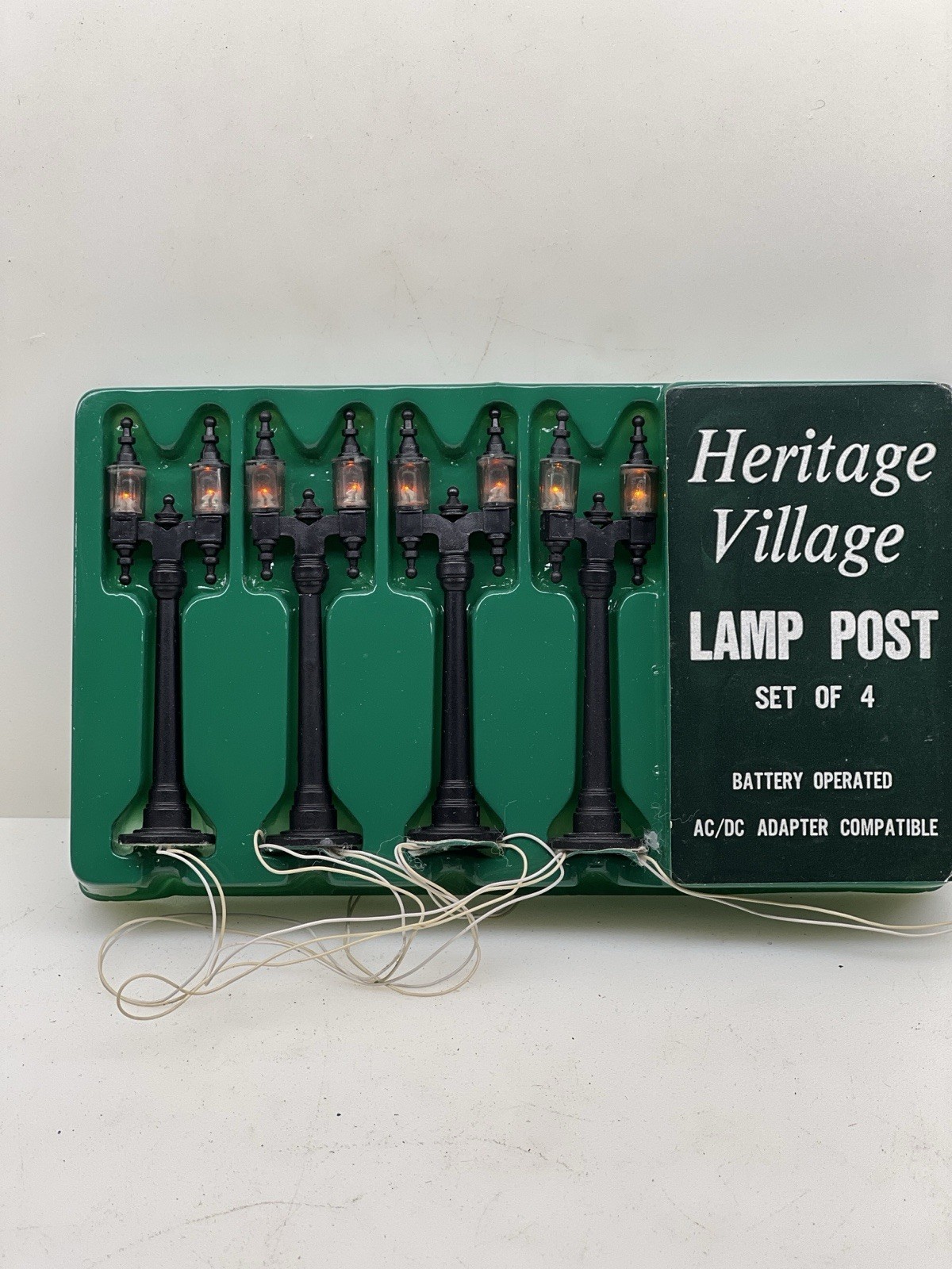 Dept. 56 Christmas Heritage Village Collection Mini Lamp Post Set of 4