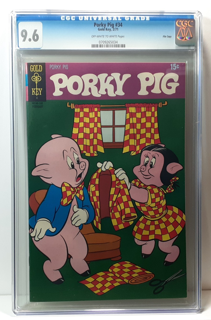 Porky Pig #34 (1971) CGC 9.6 Gold Key File Copy