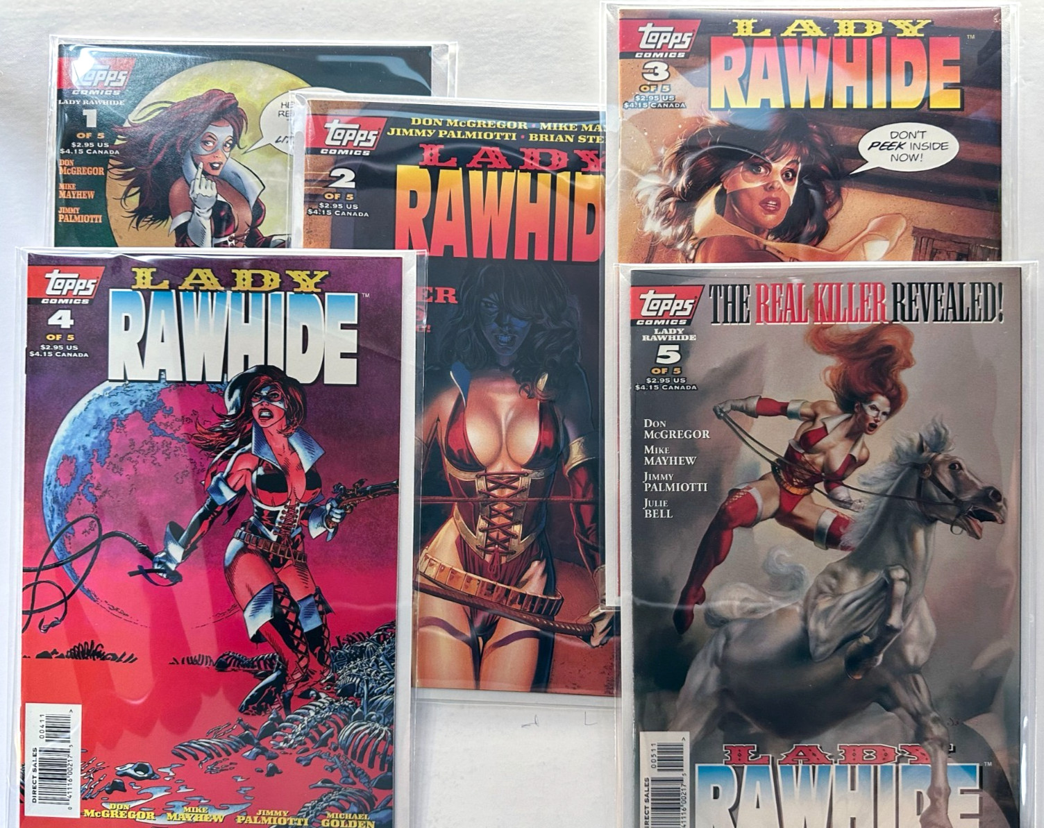 LADY RAWHIDE  #1-5 Topps Comics COMPLETE RUN  VG NM