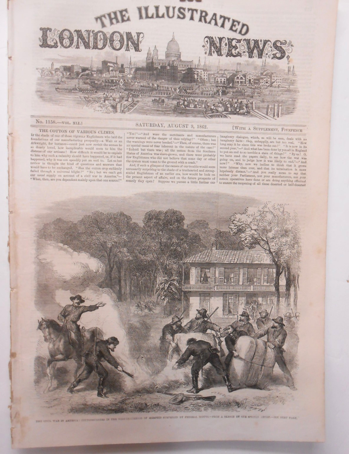 Newspaper - U.S. Civil War- Martin Van Buren Dies @Kinderhook -EMANCIPATION 1862