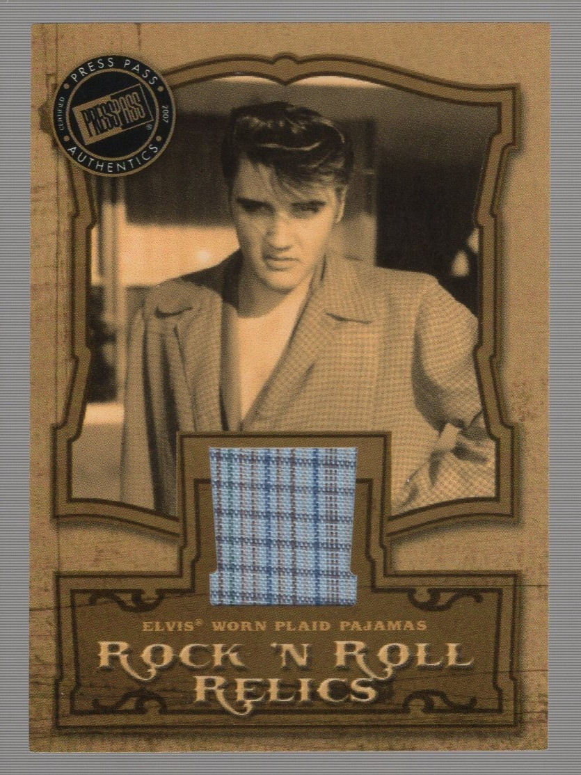 ELVIS PRESLEY 2007 PRESS PASS THE MUSIC **WORN-PLAID PAJAMAS** RELIC CARD #RR-PP