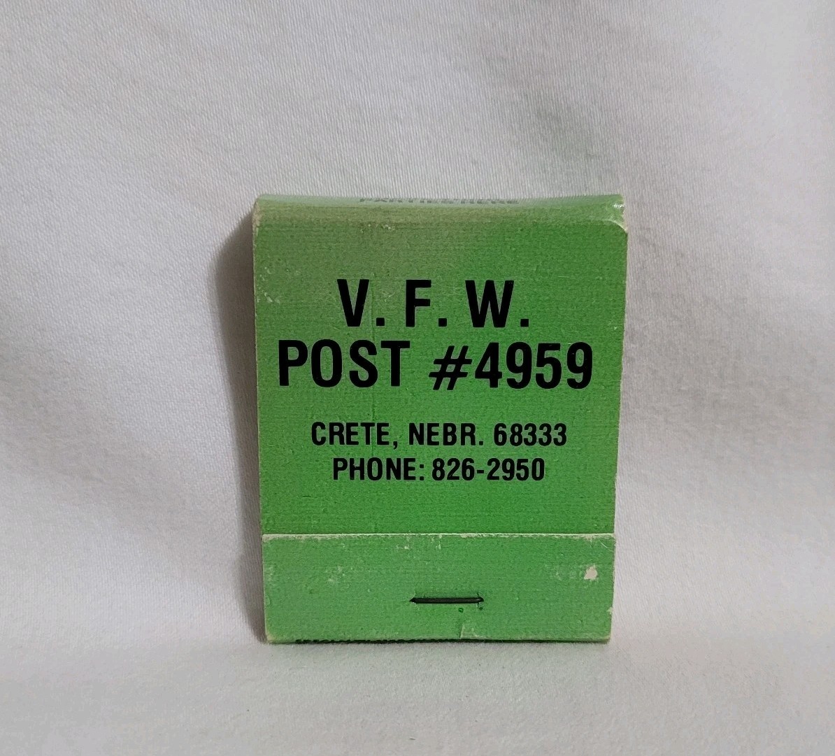 Vintage V.F.W. Post 4959 Crete Nebraska Matchbook Advertising Matches Full