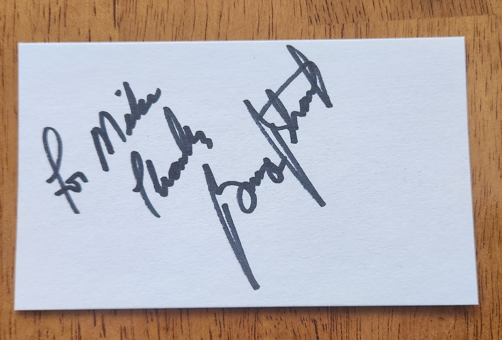 Autographed George Strait 3x5 card w/loa *personalized* COUNTRY MUSIC LEGEND