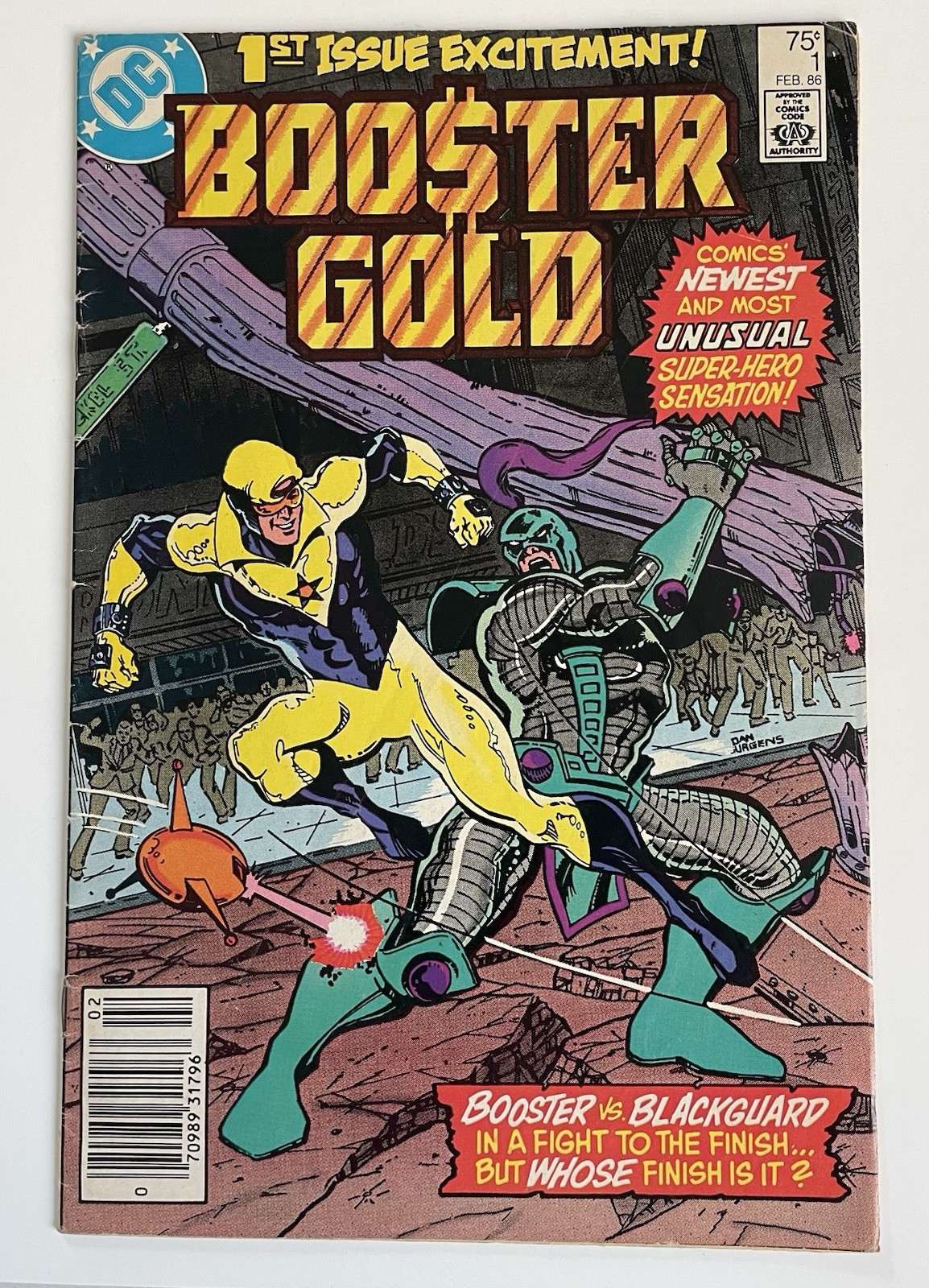 Booster Gold 1 1st Appearance Of Booster Gold 1986 DC Comics Newsstand Booster Gold 1 1st Appearance Of Booster Gold 1986 DC Comics Newsstand