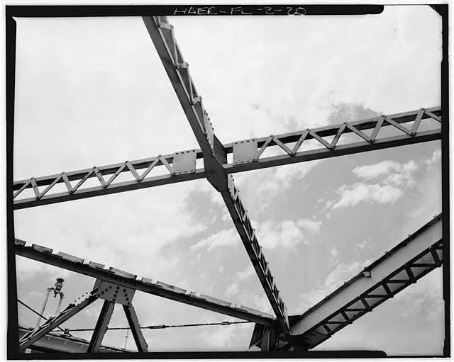 Photo:Seven Mile Bridge Marathon Florida Keys FL 1900s Steel Truss Bracing