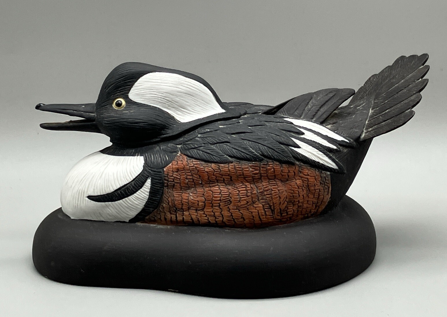 Hooded Merganser Decanter Mount Hope Estate Winery  1981 Ducks Unlimited B2
