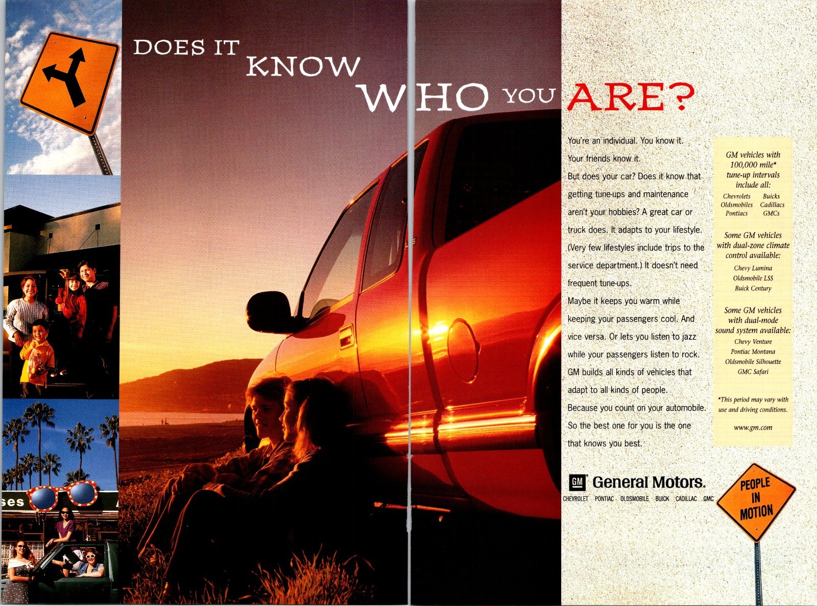G M General Motors Knows who you are Vintage Print Ad 2 page