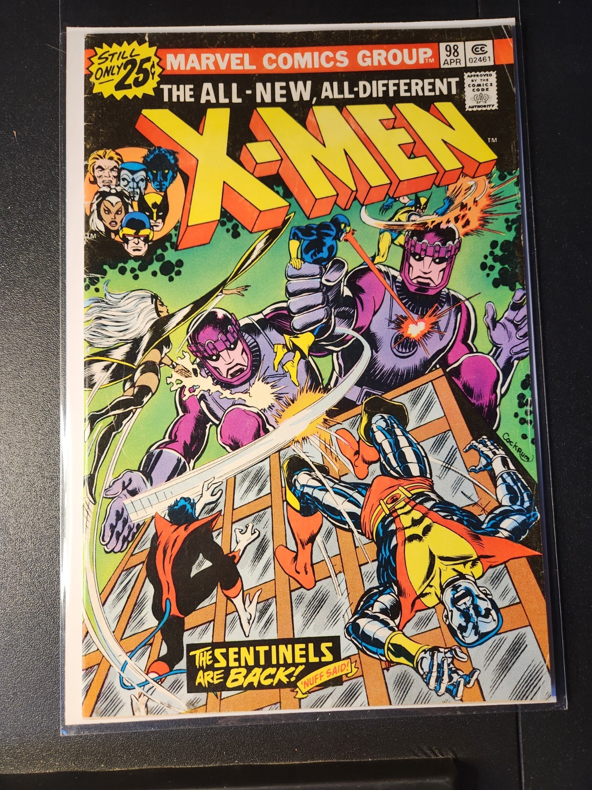 X-Men #98 1976 1st Amanda Sefton Sentinels Wolverine Marvel FN+ Cleaned & Press