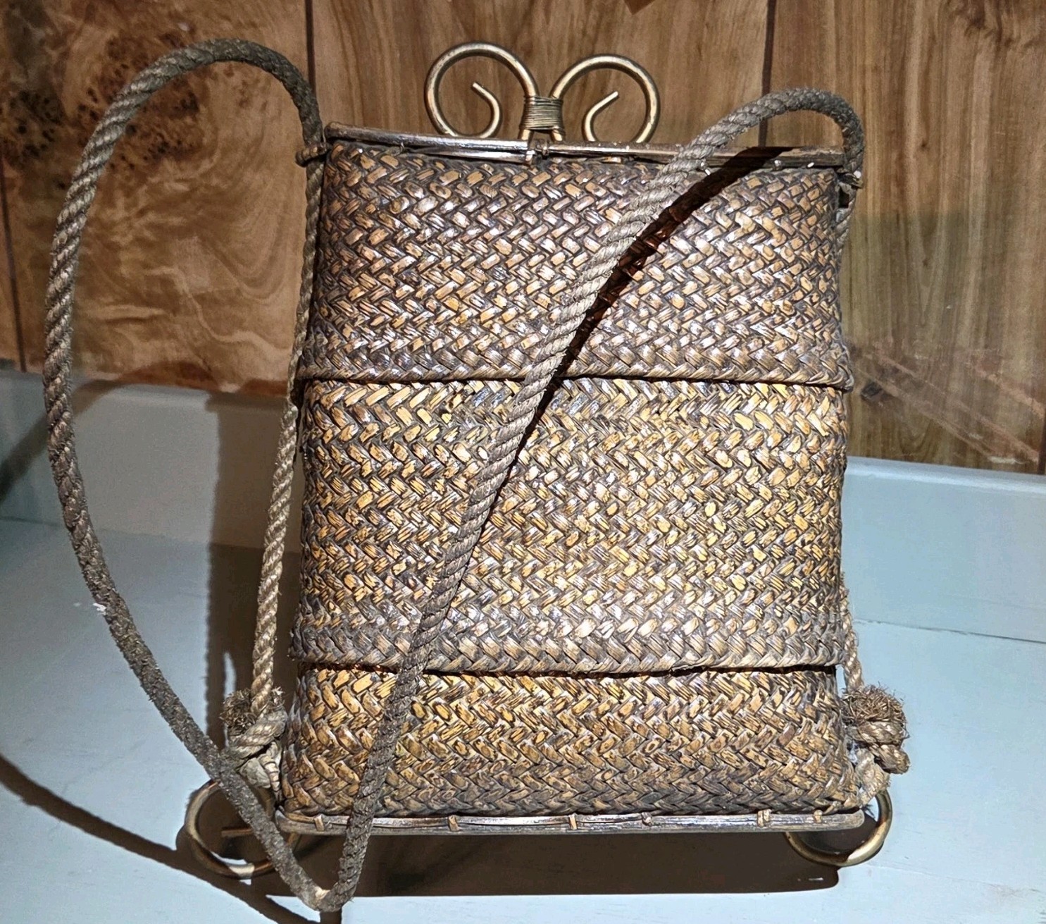 Vintage Philippine Kupit Hand Woven Shoulder Bag Vintage Philippine Kupit Hand Woven Shoulder Bag