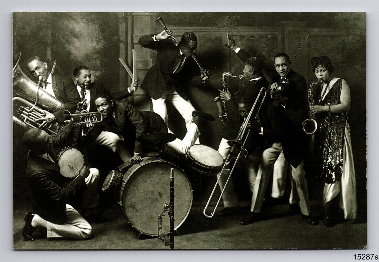 St. Louis Cotton Club Band ca 1925 Block Bros Studio Continental MO Postcard St. Louis Cotton Club Band ca 1925 Block Bros Studio Continental MO Postcard