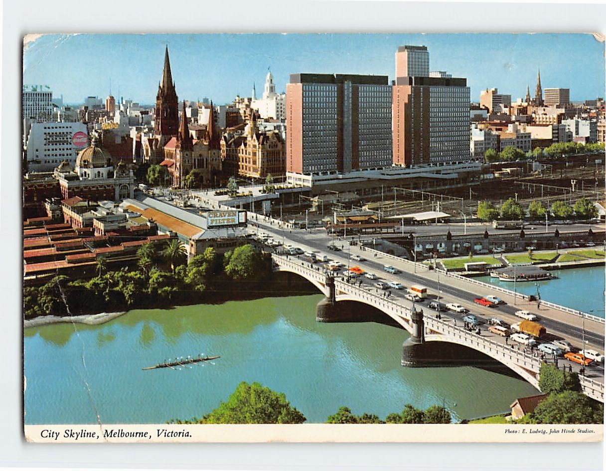 Postcard Prince\'s Bridge Melbourne Victoria Australia