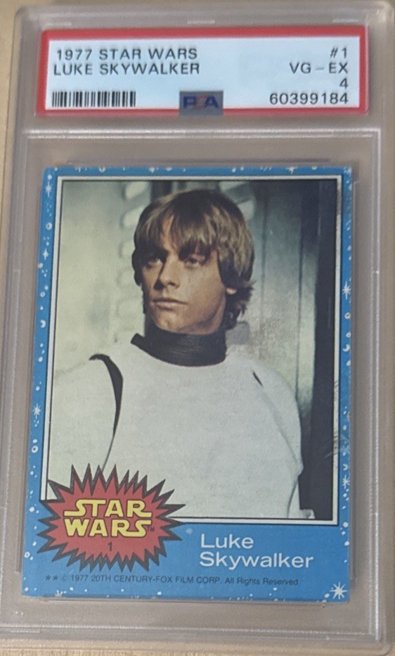 1977 Topps Star Wars #1 Luke Skywalker PSA 4 1977 Topps Star Wars #1 Luke Skywalker PSA 4