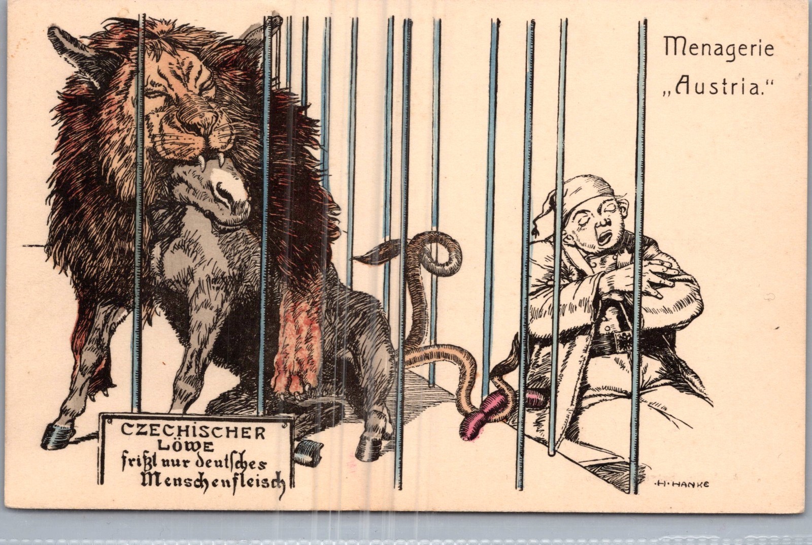 1910s Mint Germany Postcard Czech Lion in Austrian Hungary Empire Pre WW1