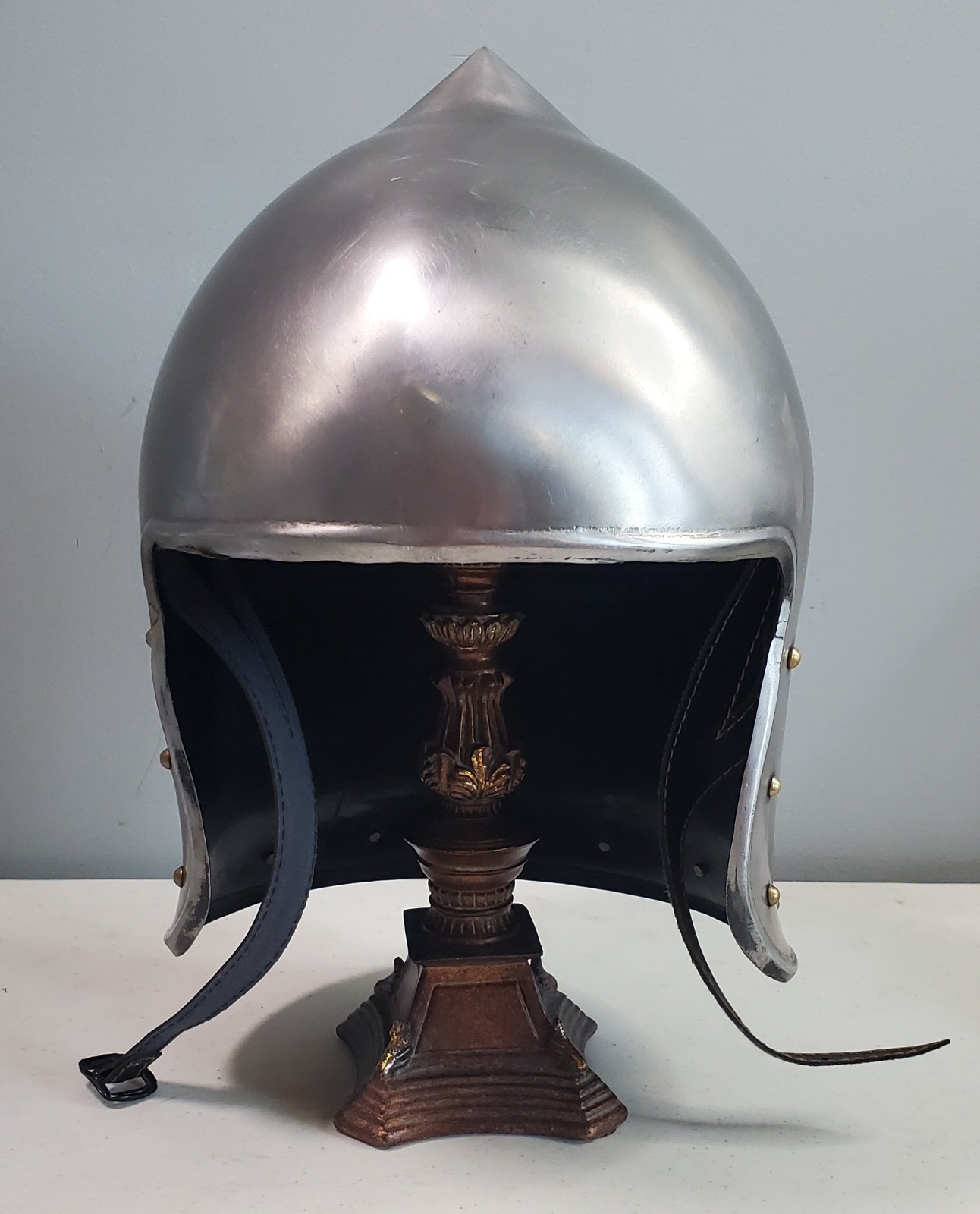 Medieval Gallowglass Style Heavy Gauge Steel Helmet with Liner & Chinstrap 