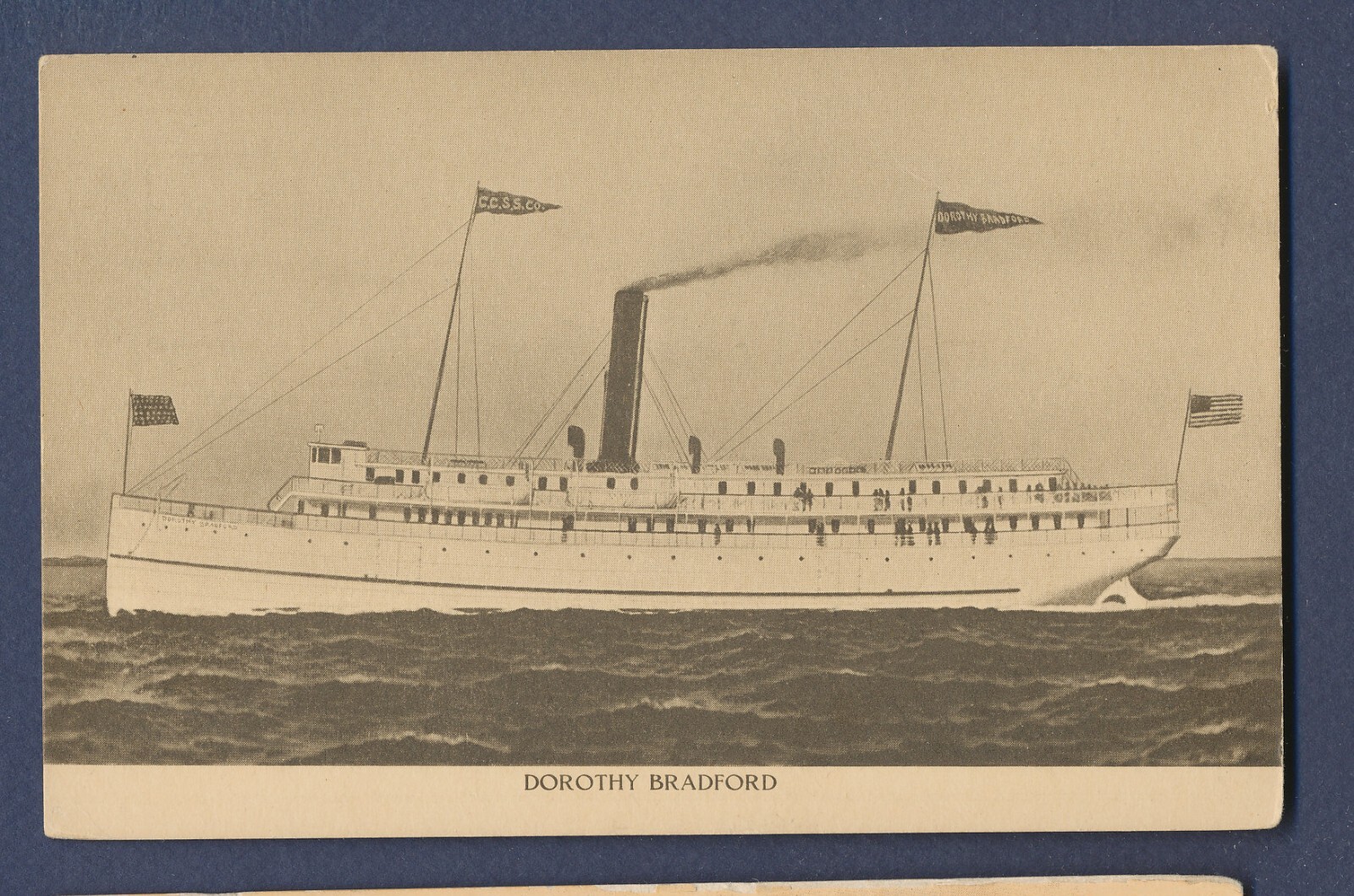 Steamer S.S. DOROTHY BRADFORD - unmailed post card --a