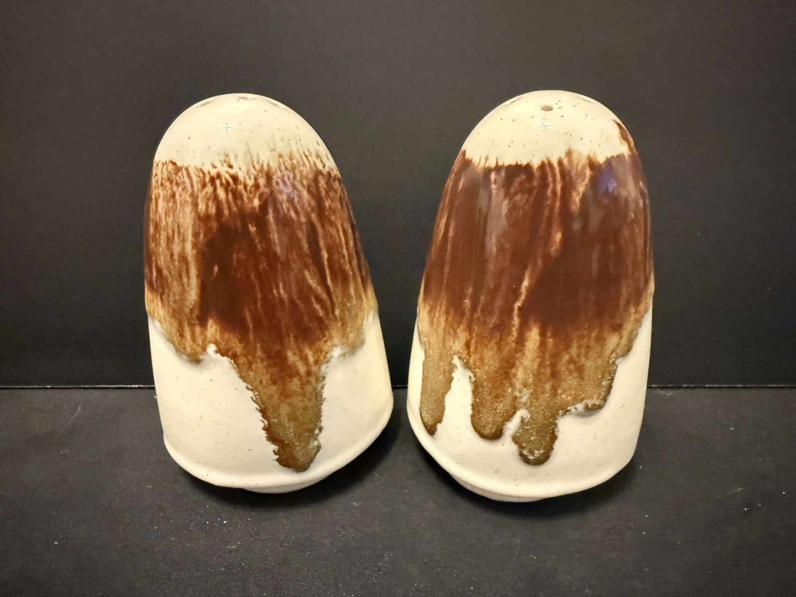 Ceramic Artistic Drip Glaze  Salt & Pepper Shakers - Ships Free