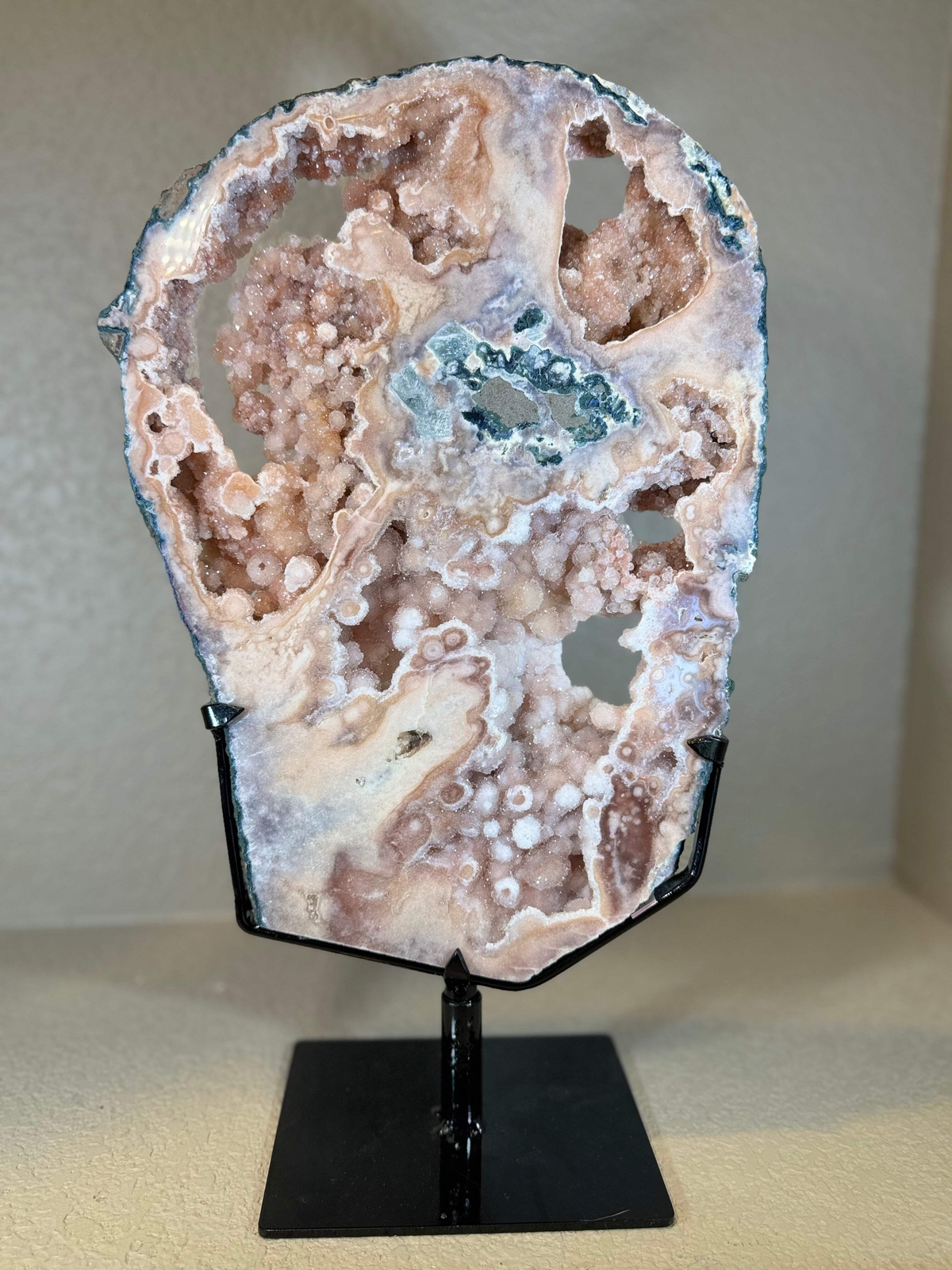 Stunning Huge Druzy Pink Amethyst Botryoidal Slab Statement Piece