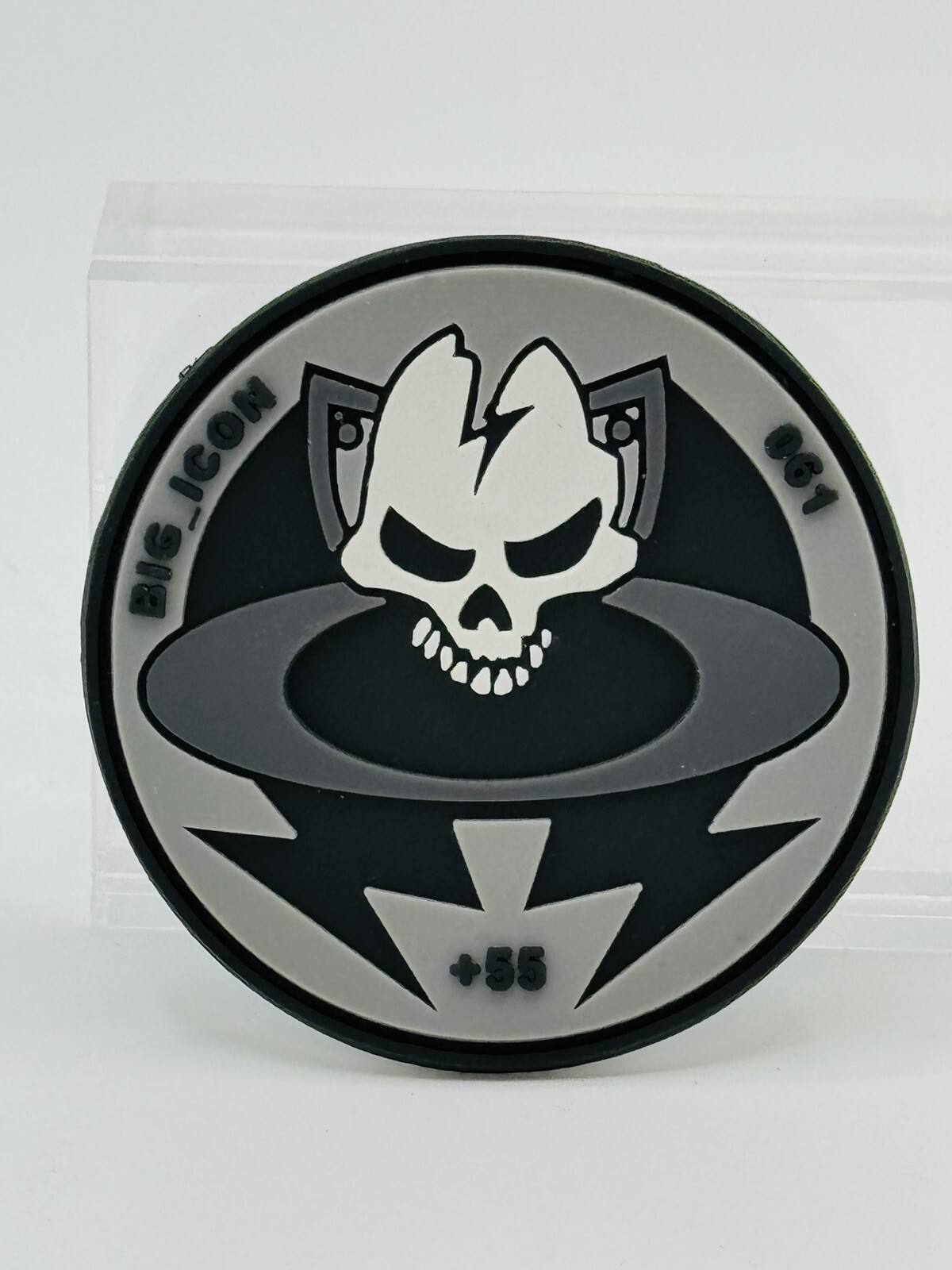 OAKLEY SKULL ROUND PATCH COIN TOKEN RUBBERIZED PATCH ELLIPSE ICON LOGO MILITARY 