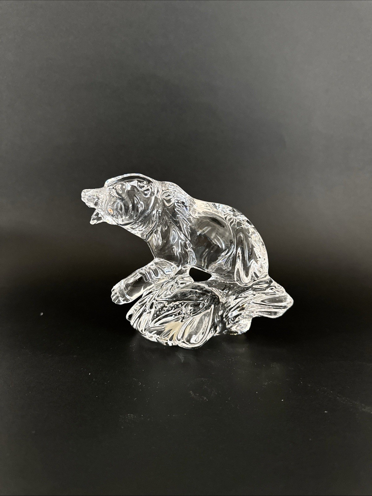 Princess House Wonders Of The Wild 24% Lead Crystal Bear Figurine Germany Decor