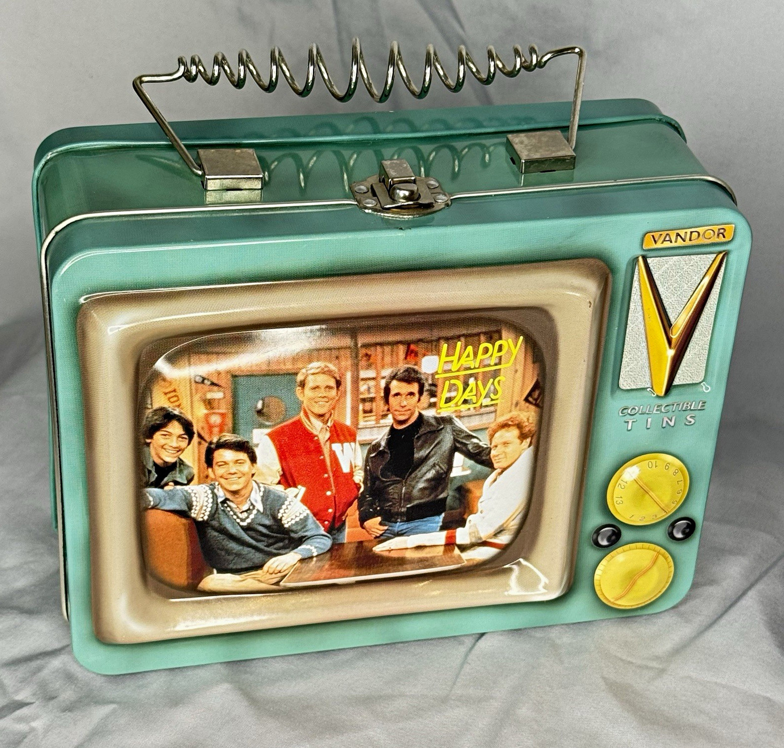 Vandor Retro TV Lunch Box Tins Lot Happy Days & Lone Ranger Vintage Totes W/COA