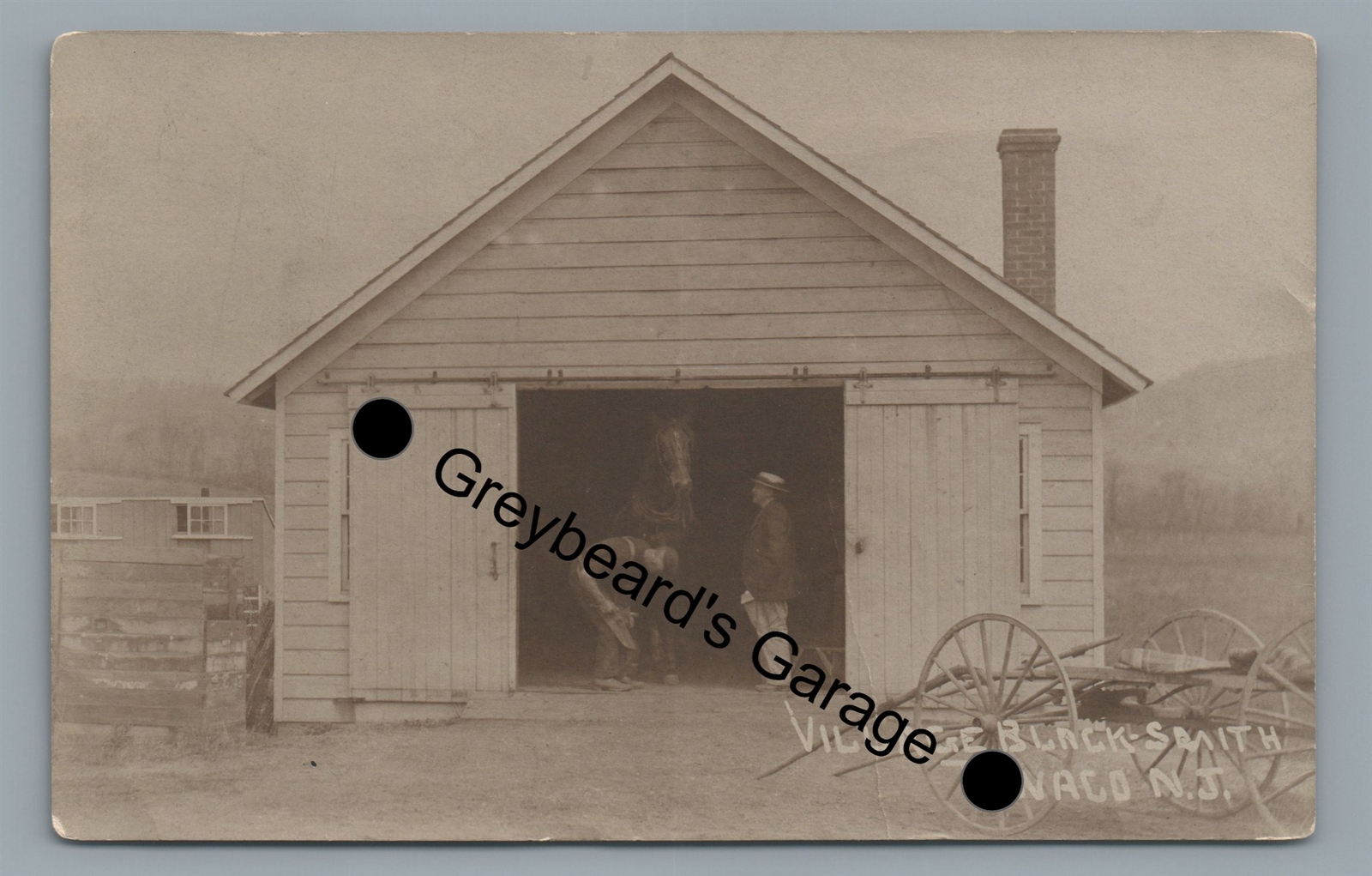 RPPC Village Blacksmith Shop TOWACO NJ Wayne Parsippany Real Photo Postcard