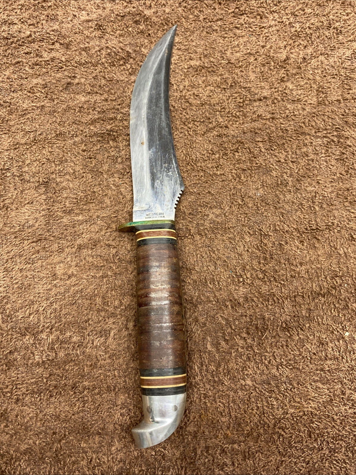 Vintage Western L39 Fixed Blade Knife W/ Sheath 8 1/2