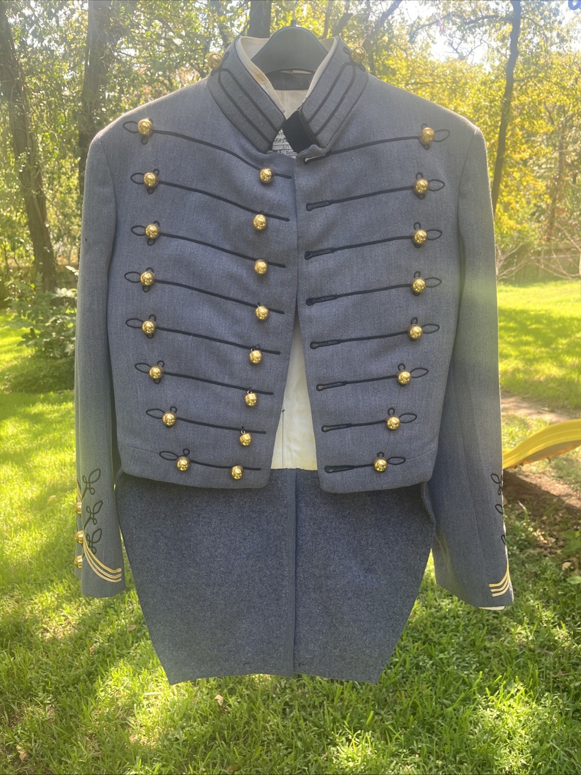 Vintage West Point Cadet Full Dress Coatee Jacket USMA Gray