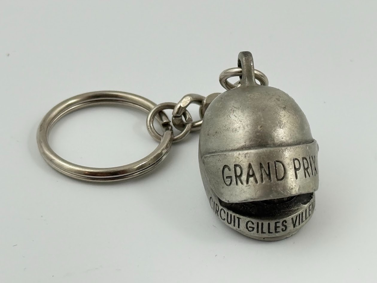 Vintage Grand Prix Circuit Gilles Villeneuve Helmet Keychain Montreal F1 Souveni