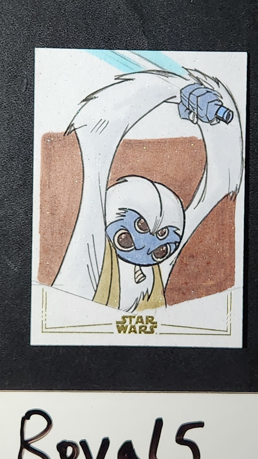 2026 Topps Chrome Star Wars Galaxy \'Get Atom\' 1/1 Sketch Card Gold Foul Moudama