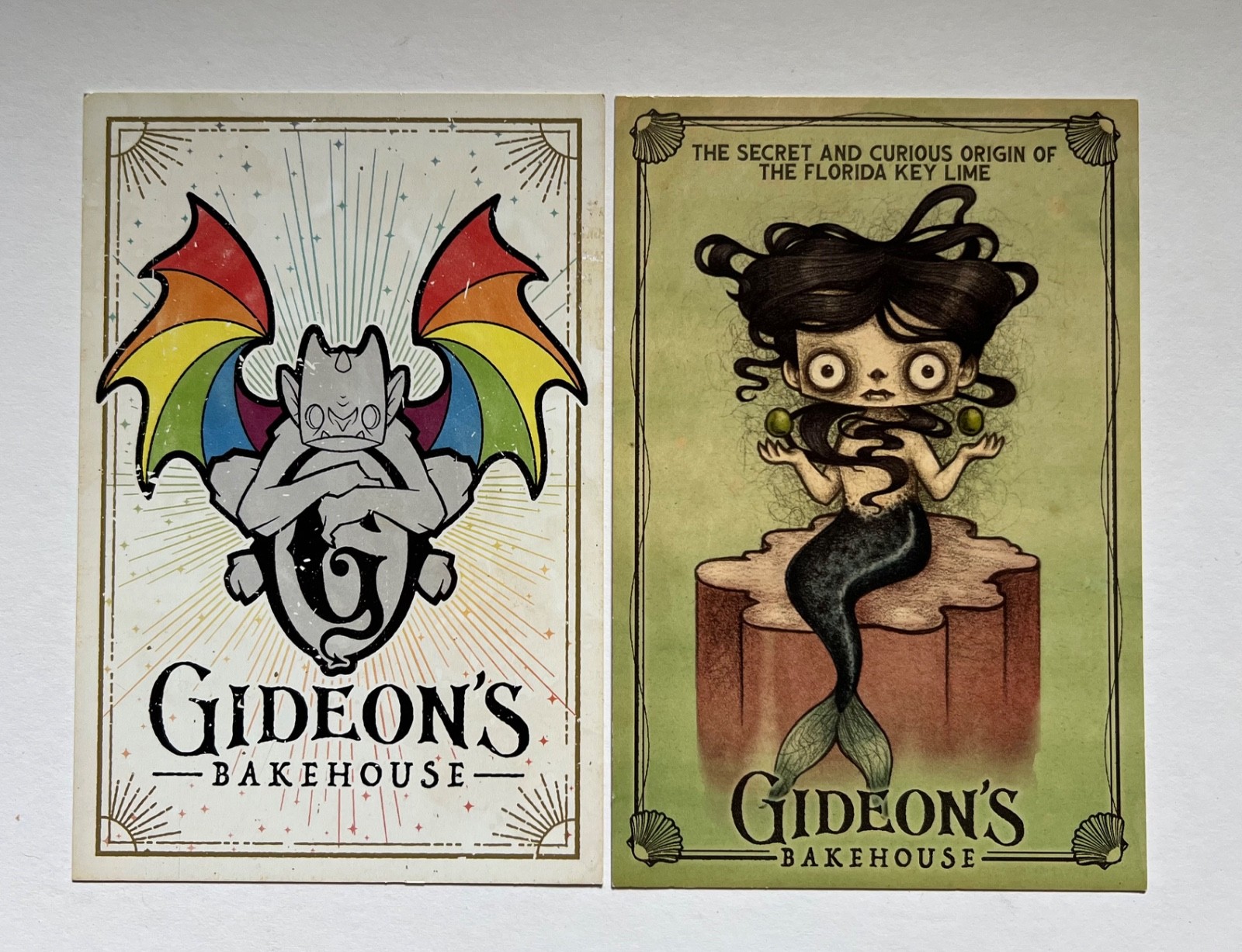 Gideon’s Bakehouse June & July (2021) Menu Card Lot of 2