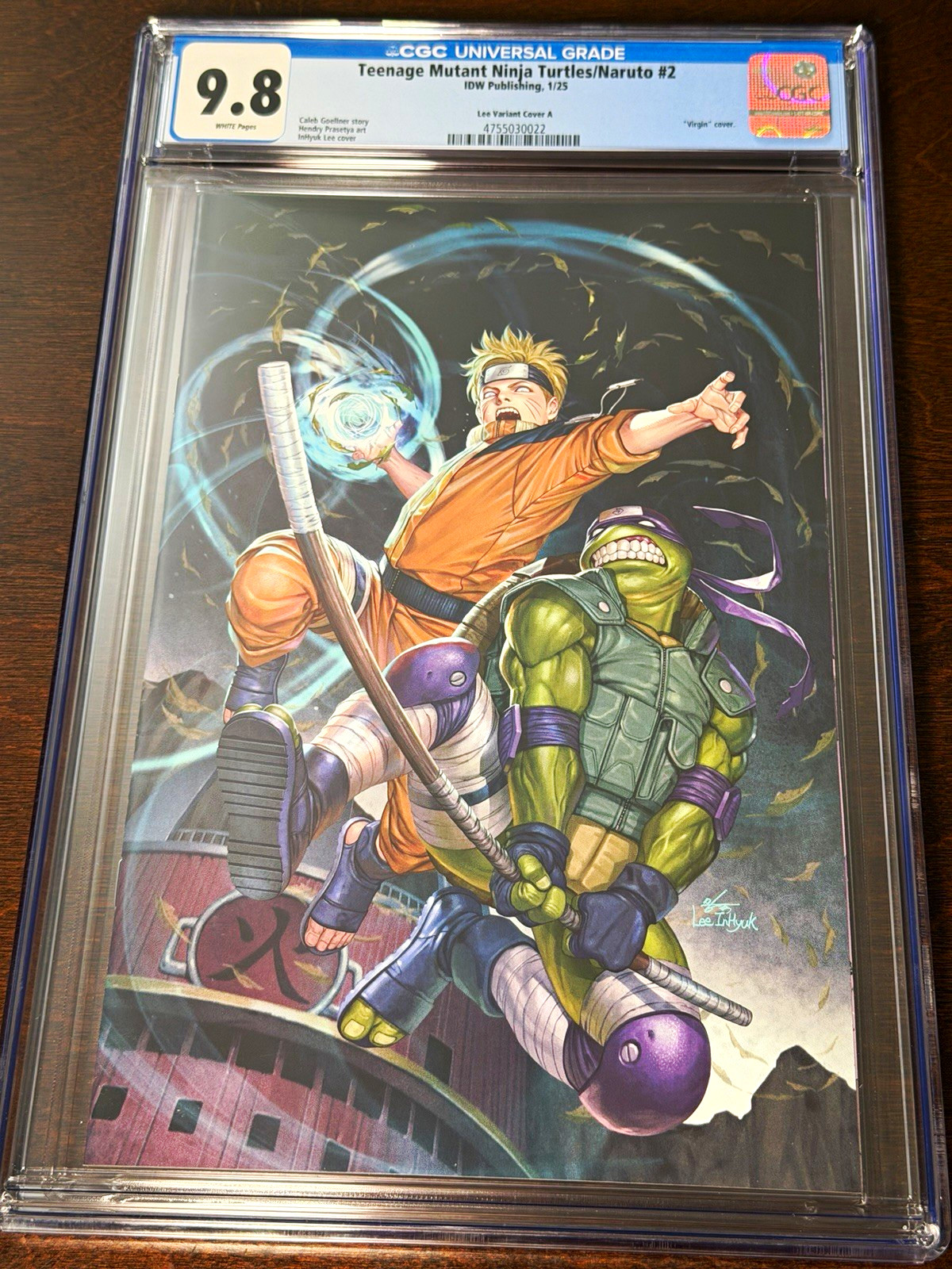 FREE SHIPPING Teenage Mutant Ninja Turtles/Naruto #2 CGC 9.8 MegaCon Exclusive