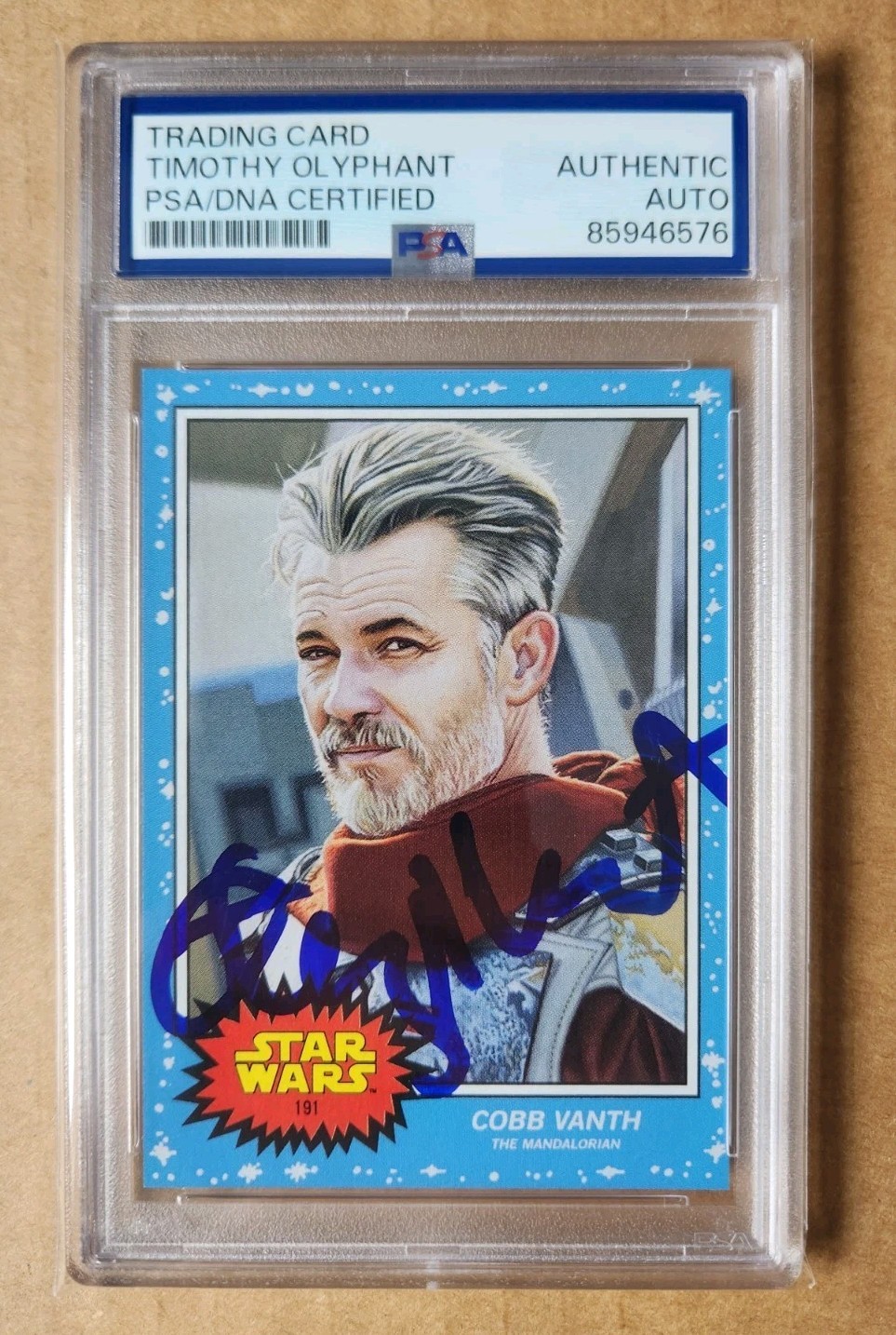 2021 Topps Living Set Cobb Vanth - Timothy Olyphant Auto PSA Mandalorian signed