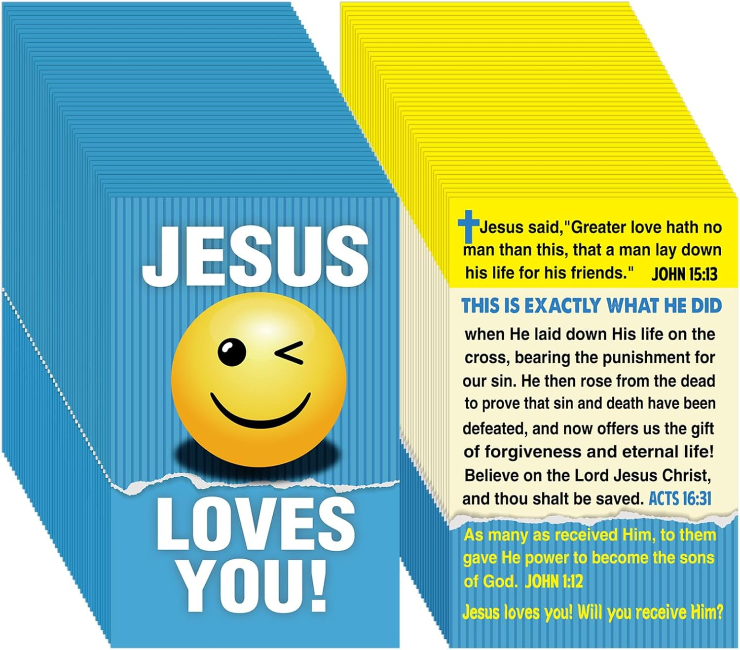 200 Pcs Gospel Tract Card Salvation Cards Pocket Holy Postcard Prayer Postcards