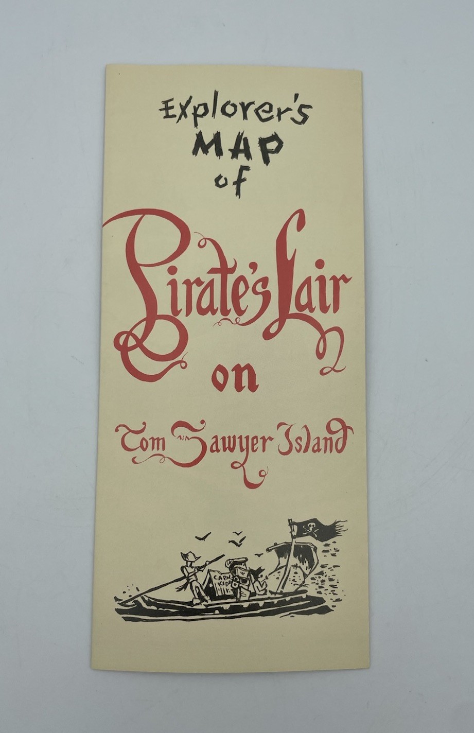 Explorer\'s Map of Pirates Lair on Tom Sawyer Island Very Rare