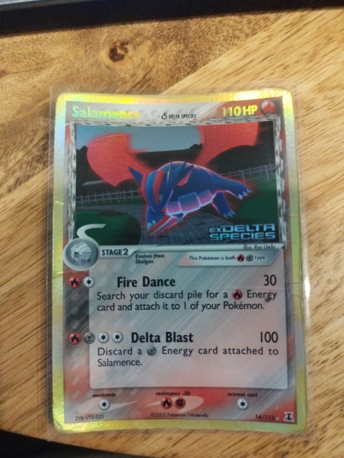 Pokemon card Salamence 14/113 - Ex delta species - Eng - Holo Reverse