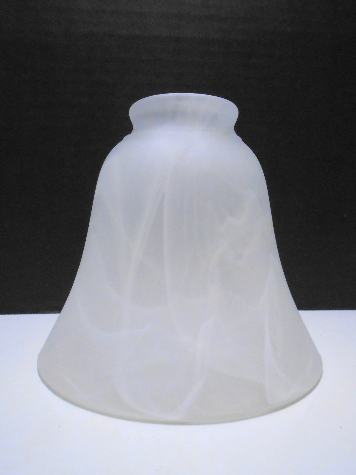 Vintage Frosted Glass Alabaster Lampshade with Swirls 4 7/ 8\